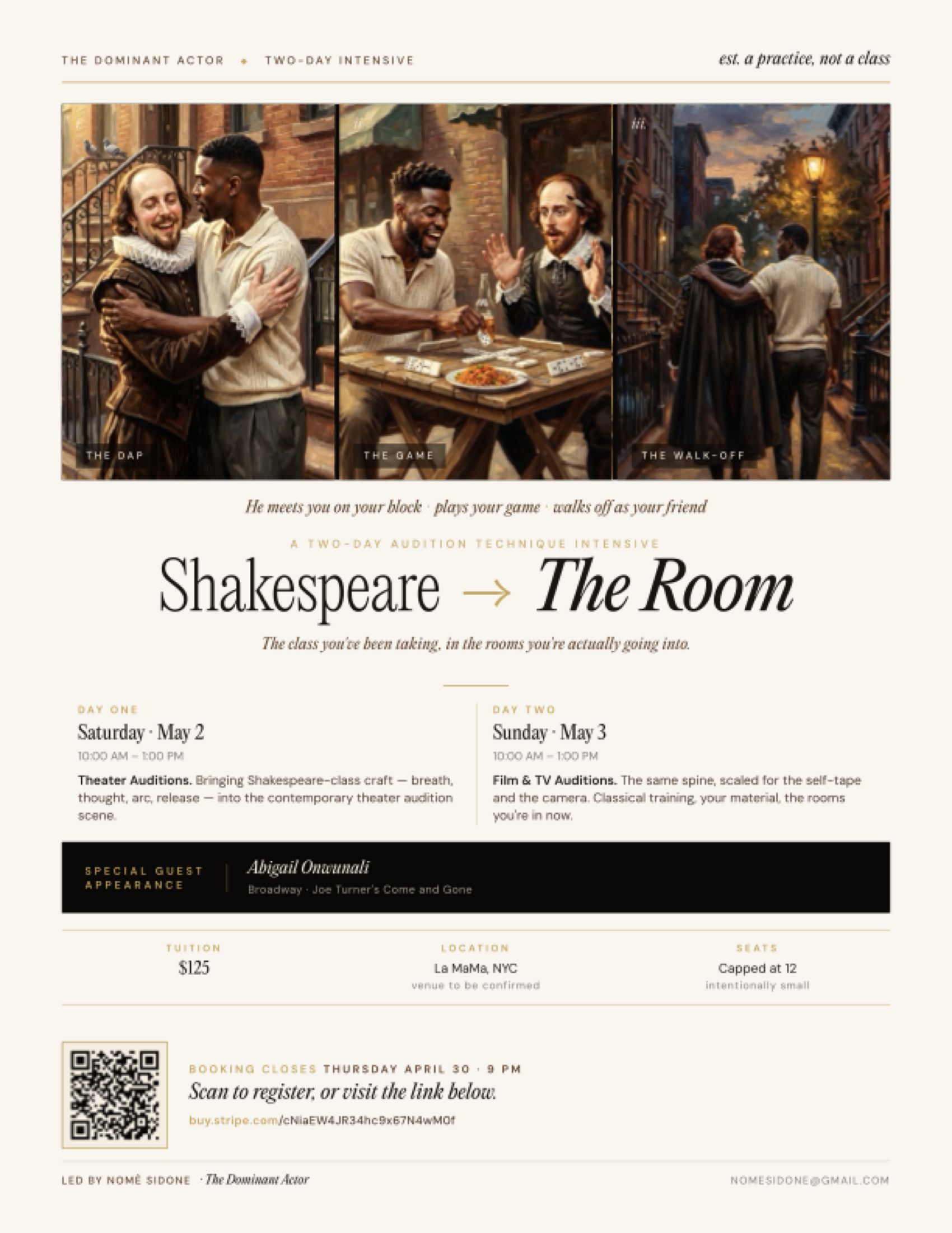 Shakespeare → The Room — flyer preview